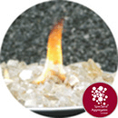 Fire Pit Glass - Gold - 7571